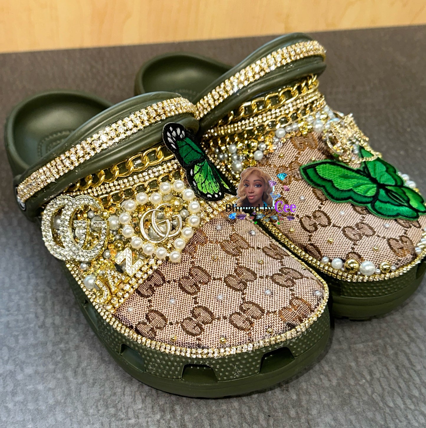 Custom Adult Blinged Crocs