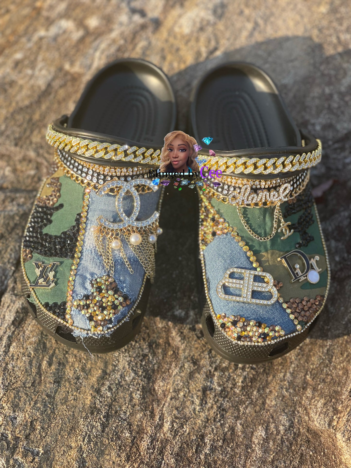 Custom Adult Blinged Crocs